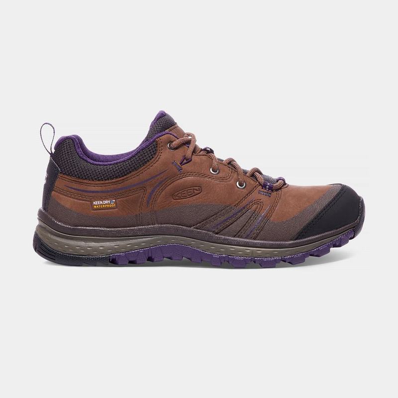 Keen Terradora Deri Waterproof - Kadın Trekking Ayakkabısı - Kahverengi/Mor - Türkiye (018943XCO)